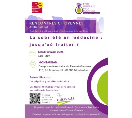 Rencontre citoyenne : Sobriété en médecine – Jusqu’où traiter ?